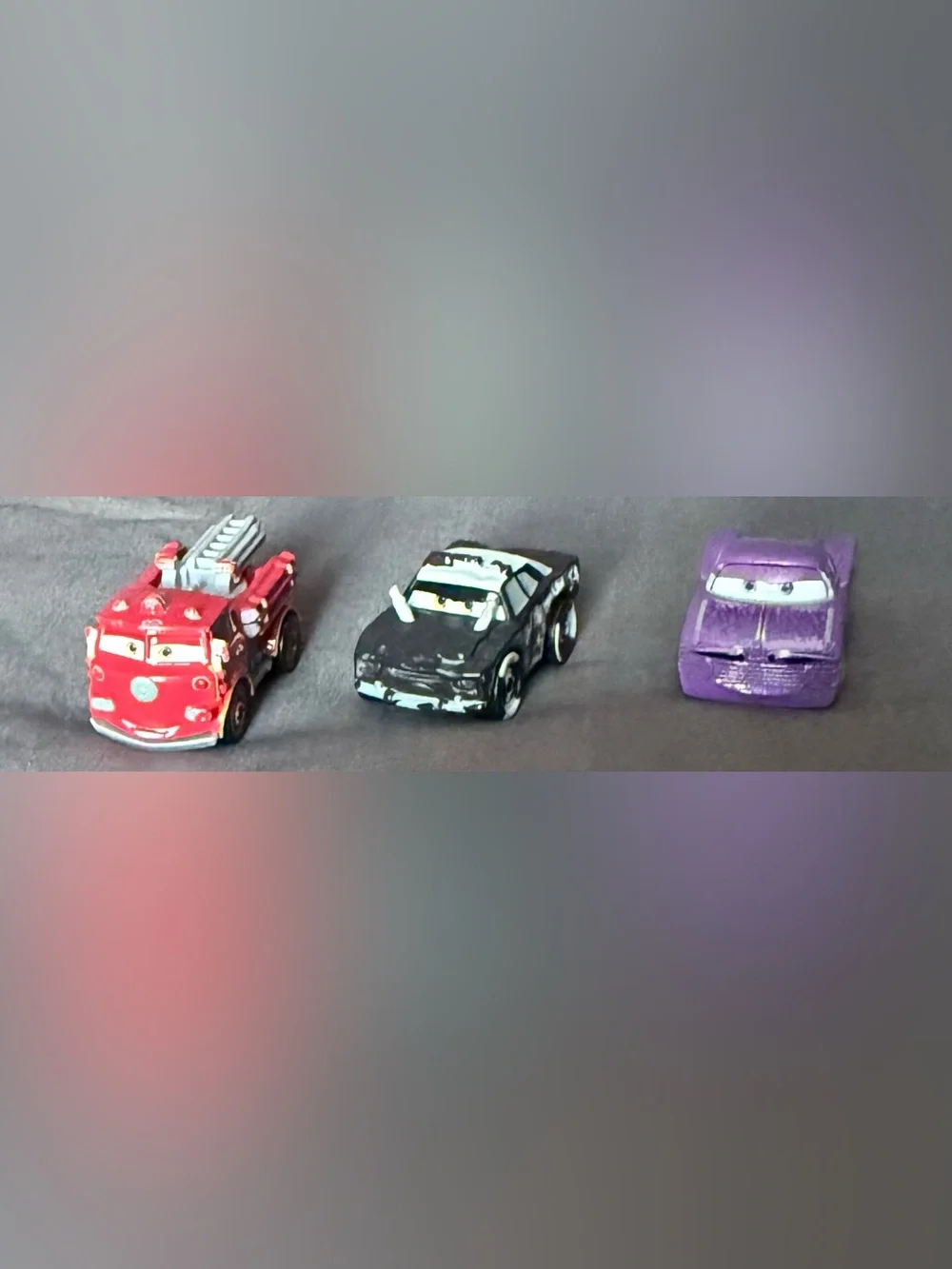 Disney Pixar Cars Mini Diecast: ABP, Red Fire Truck, & Purple Ramon